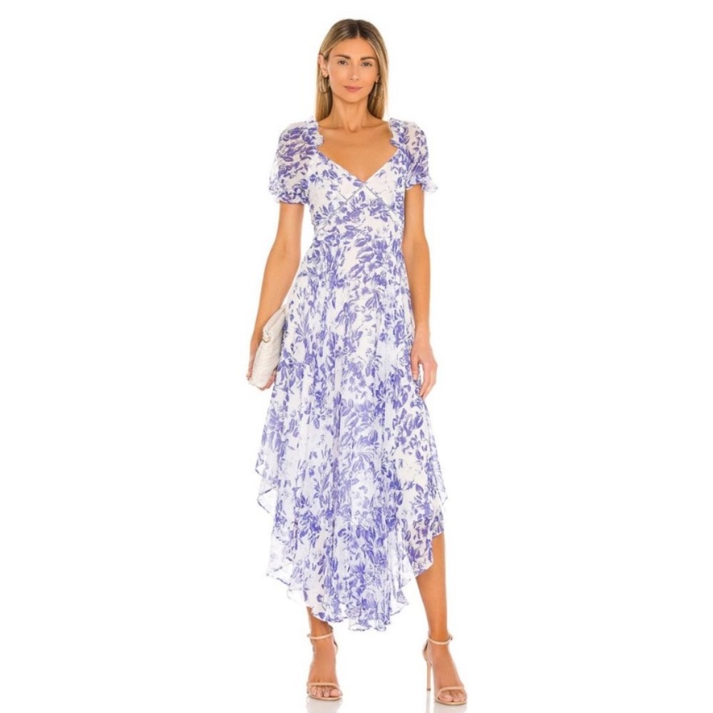 Georgia Dress in Blue & White SAU LEE size 6